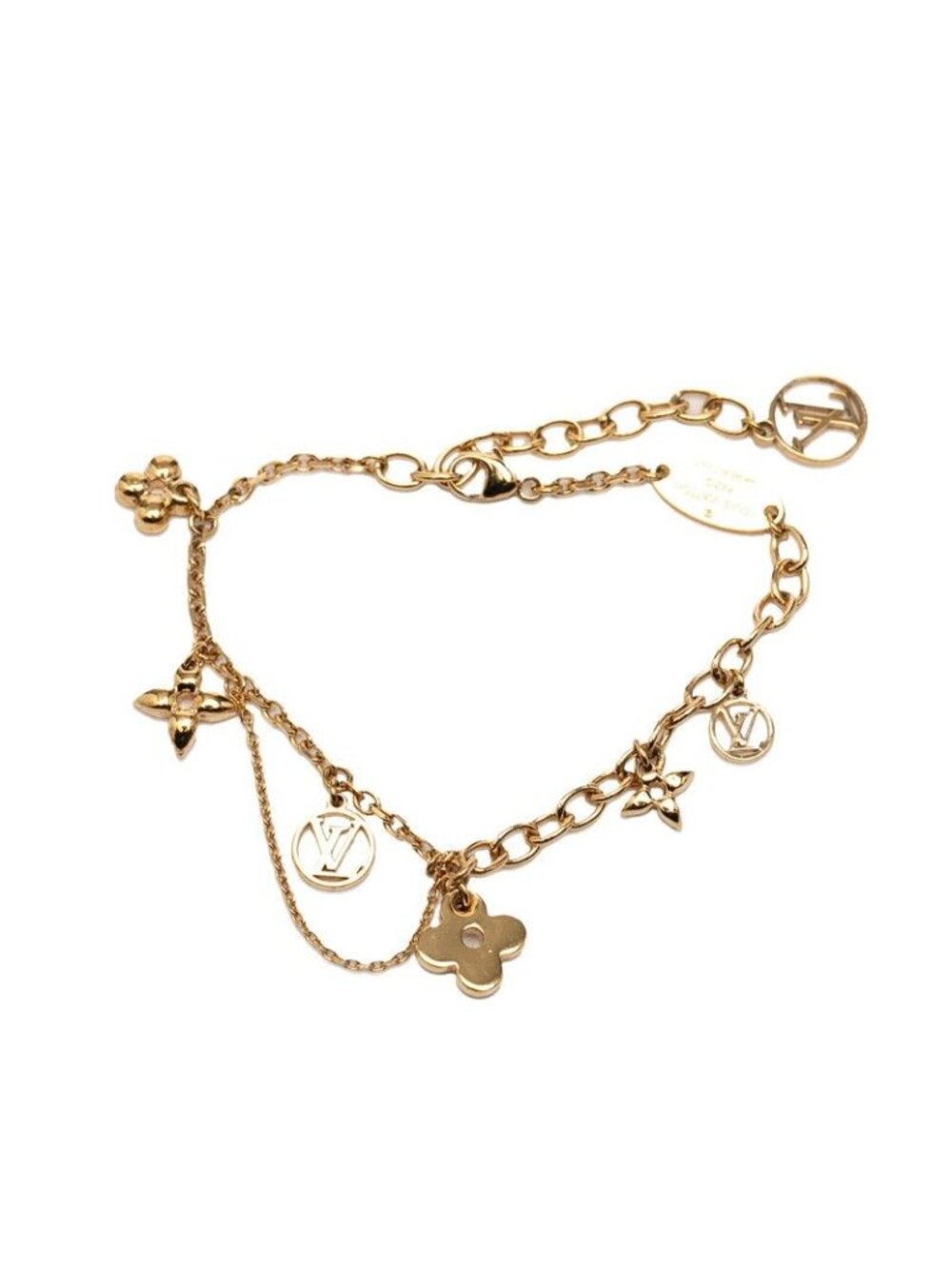 Louis Vuitton Bracelet Blue Ming Chain Gold Plated - Picture 1 of 6